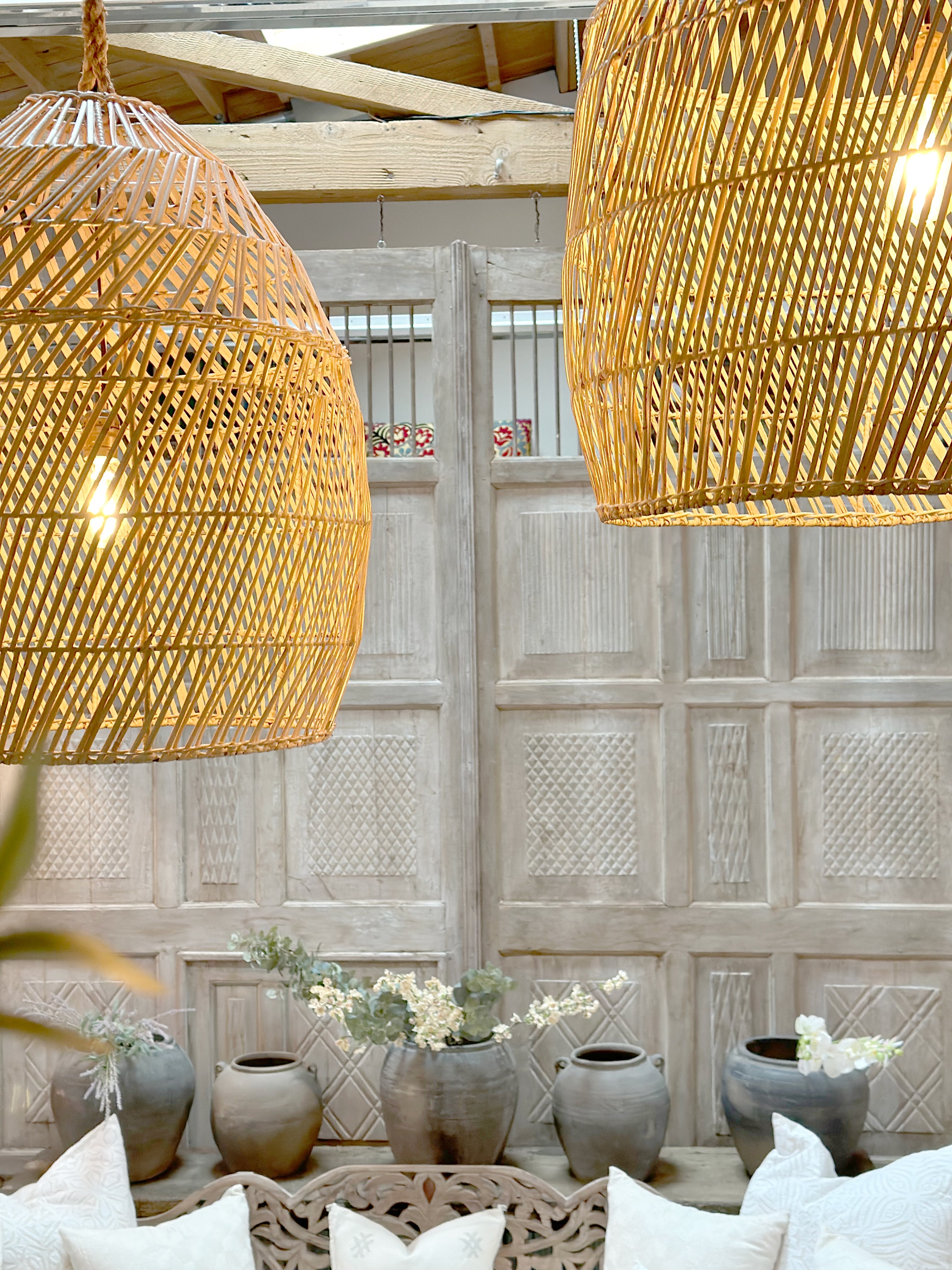 Tulum Handwoven Rattan Pendant Light - Atlas & Kiln