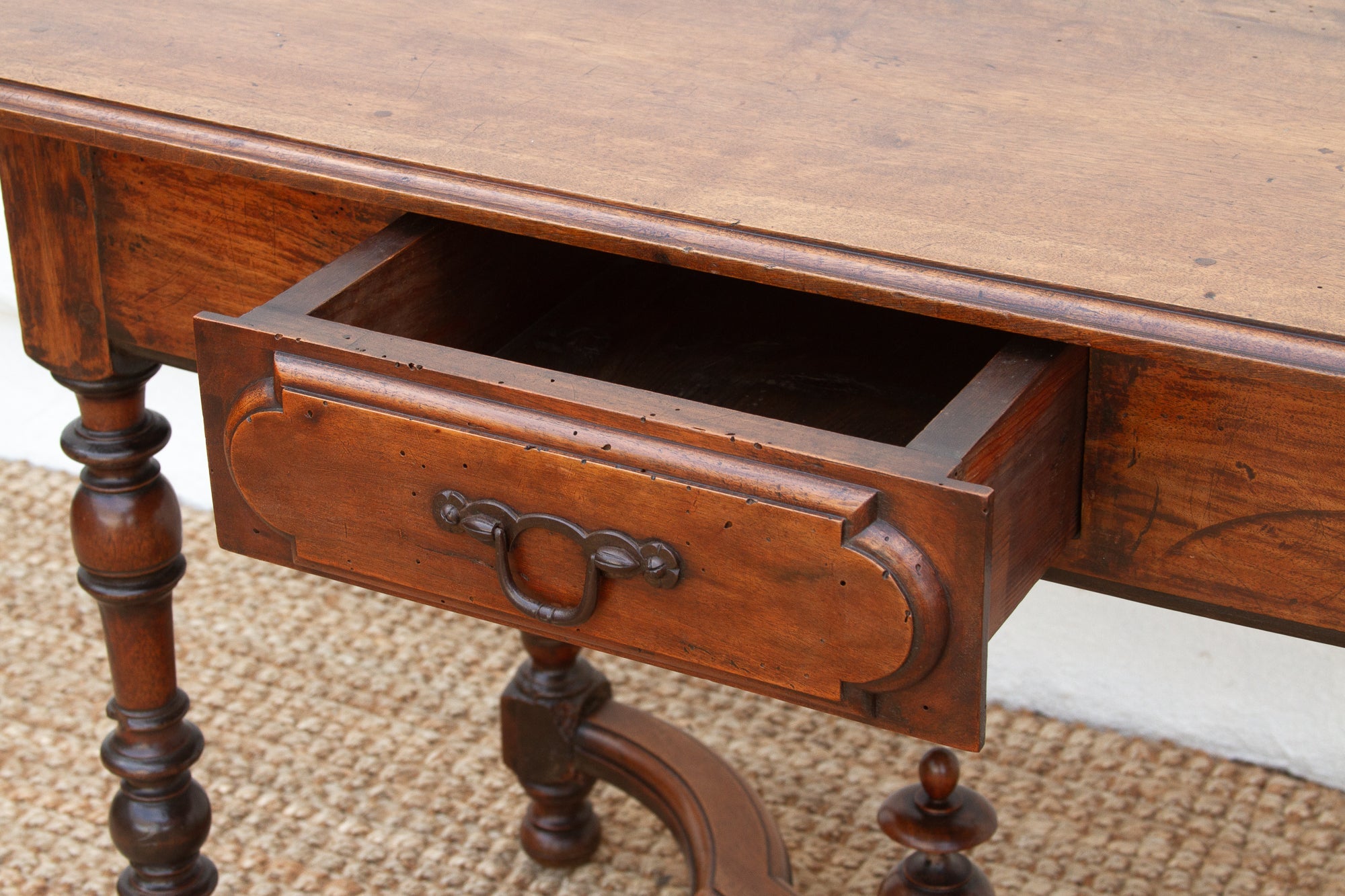19th Century French Walnut Writing Table - Atlas & Kiln