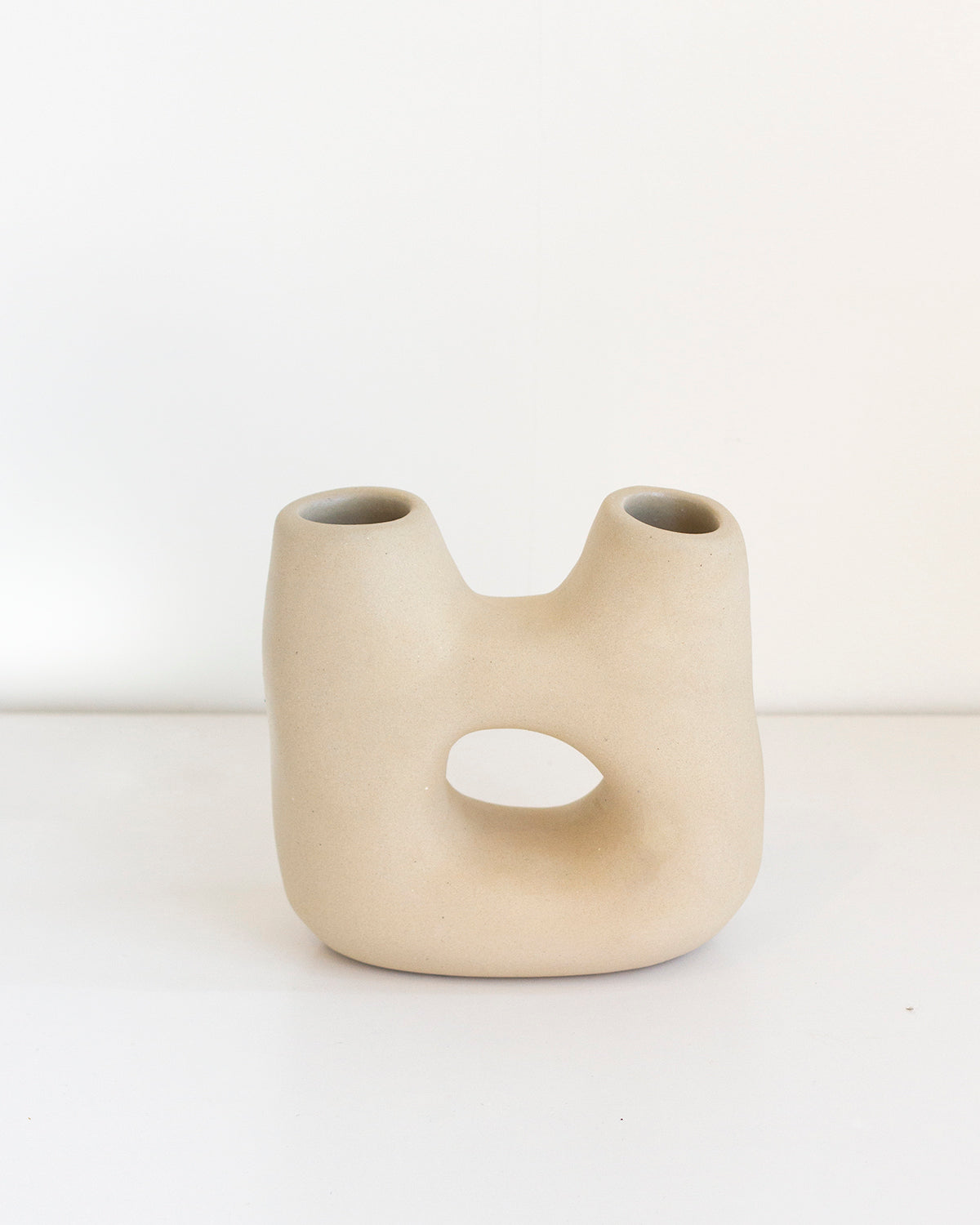 Dual Clay Vase - Natural - Atlas & Kiln