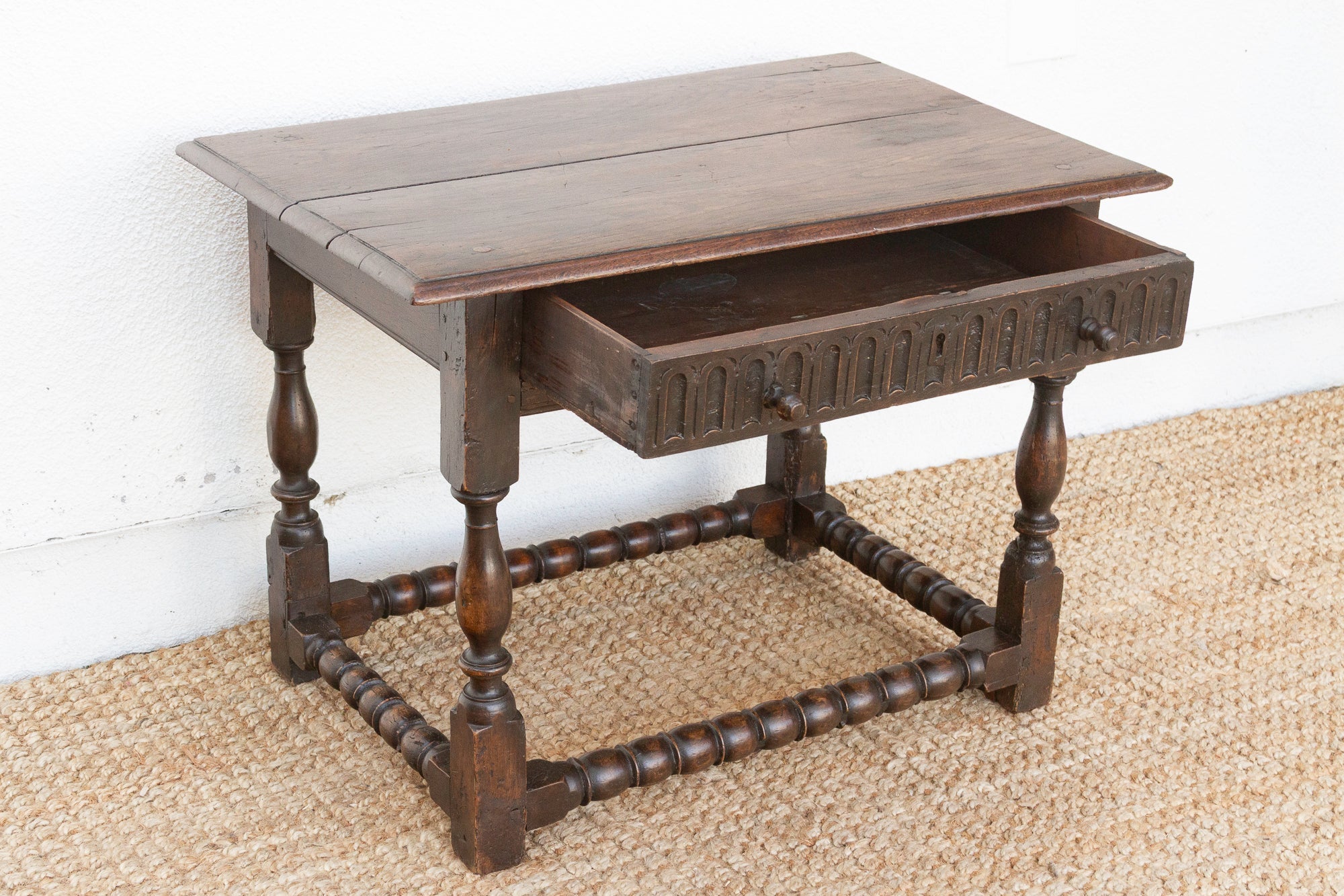 17th Century English Carved Tavern Table - Atlas & Kiln