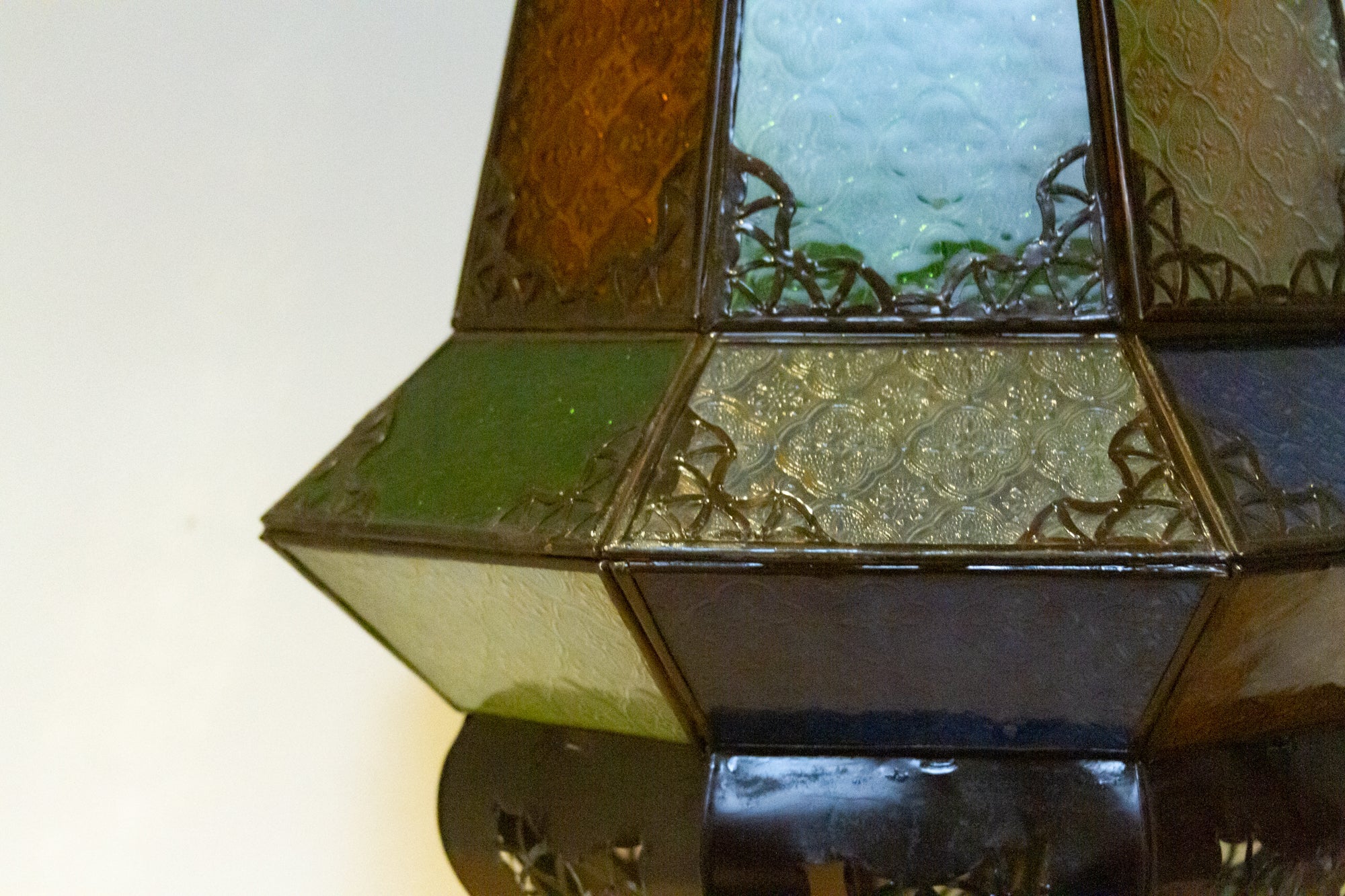 33-Inch Marrakech Multicolor Glass Lantern - Atlas & Kiln