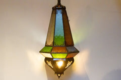 Marrakech Green Etched Glass Lantern - Atlas & Kiln