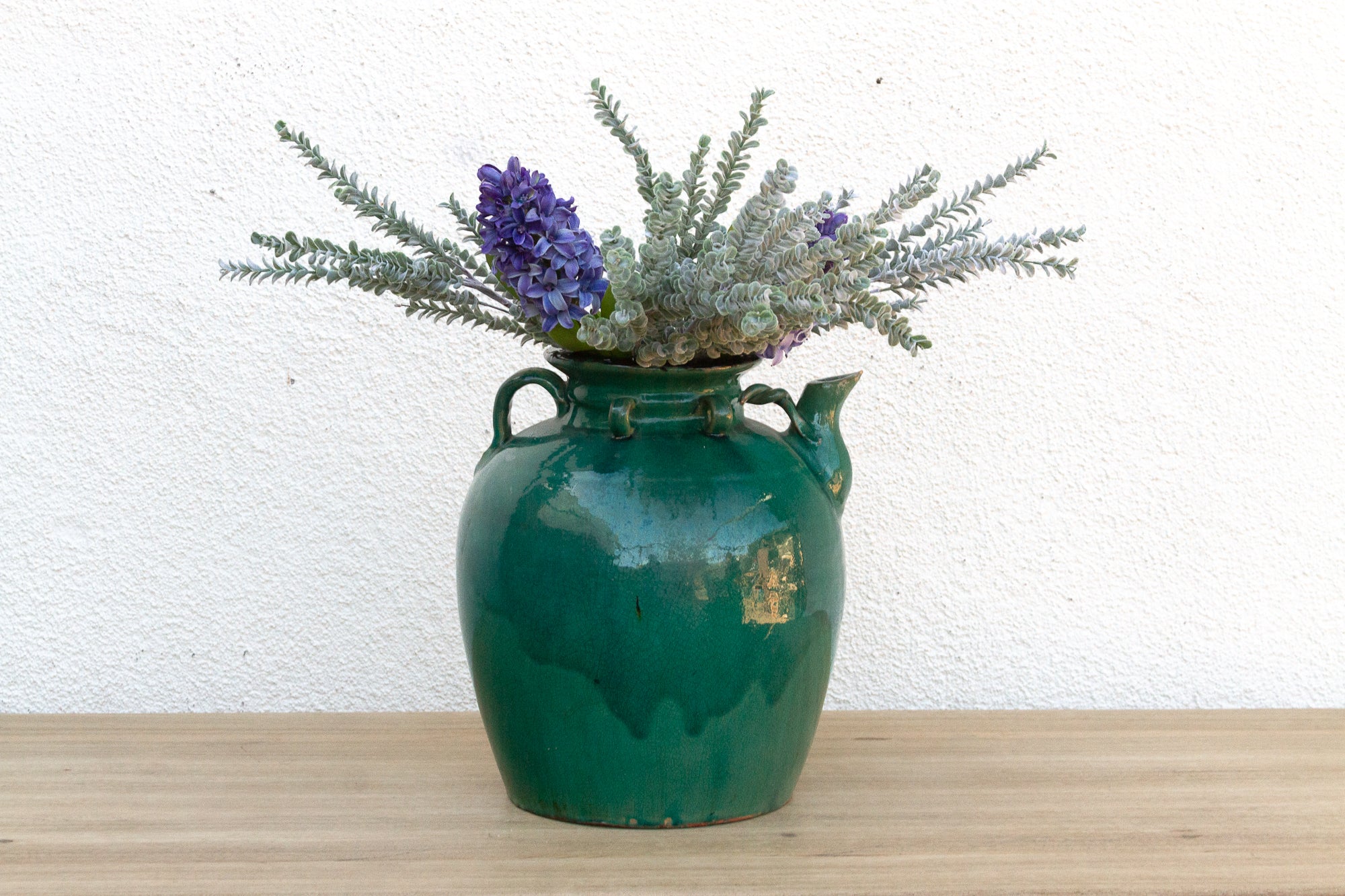 Antique Emerald Green Pottery Jar - Atlas & Kiln