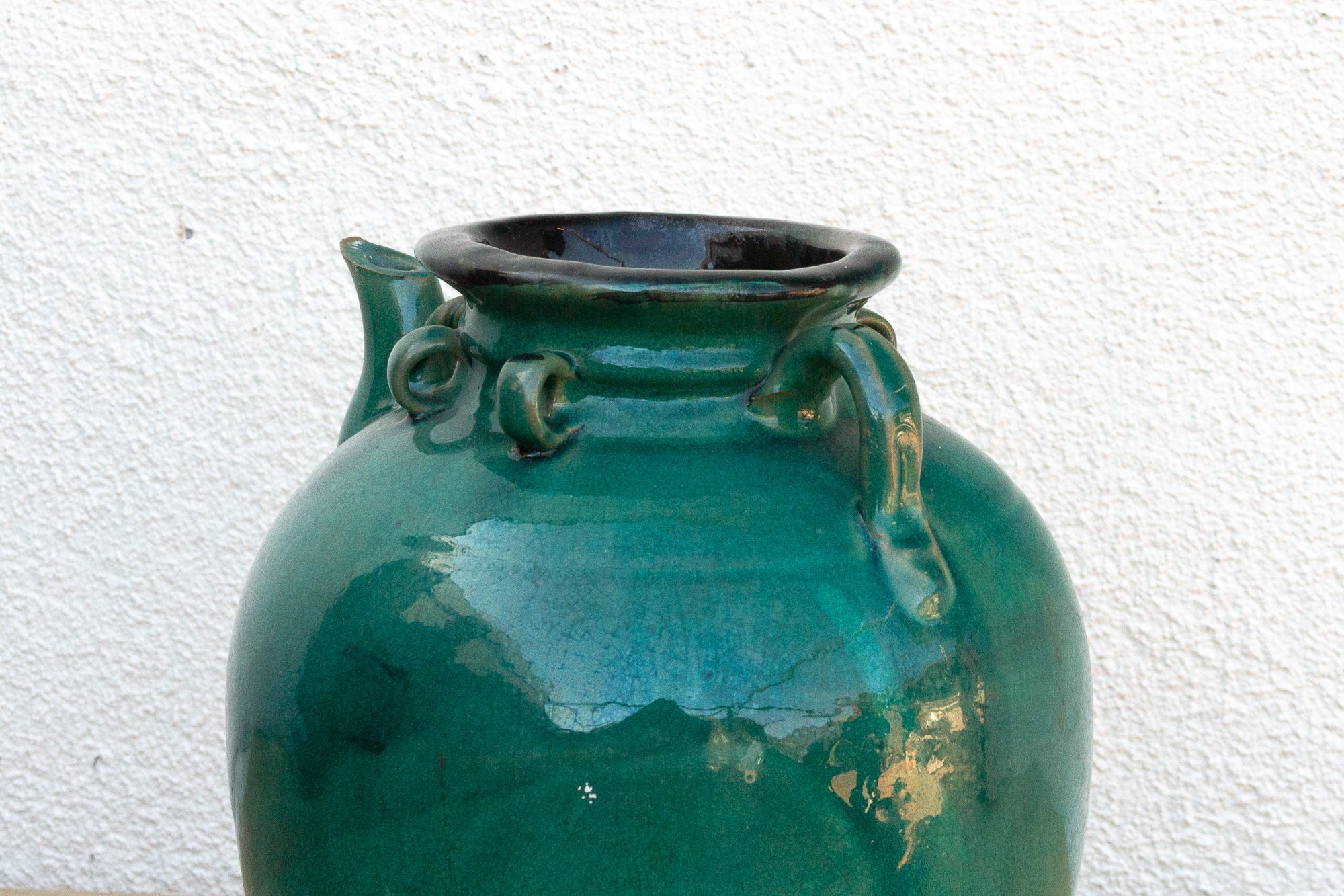 Antique Emerald Green Pottery Jar - Atlas & Kiln