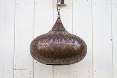 Diae Moroccan Pierced Metal Pendant Lantern - Atlas & Kiln