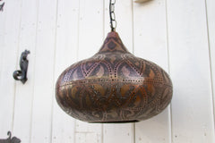 Diae Moroccan Pierced Metal Pendant Lantern - Atlas & Kiln