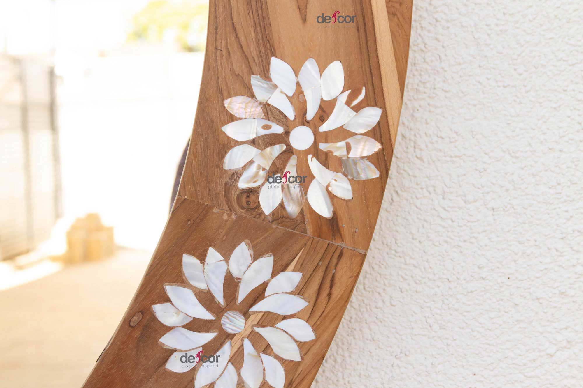 Round Mother of Pearl Inlay Mirror - Atlas & Kiln
