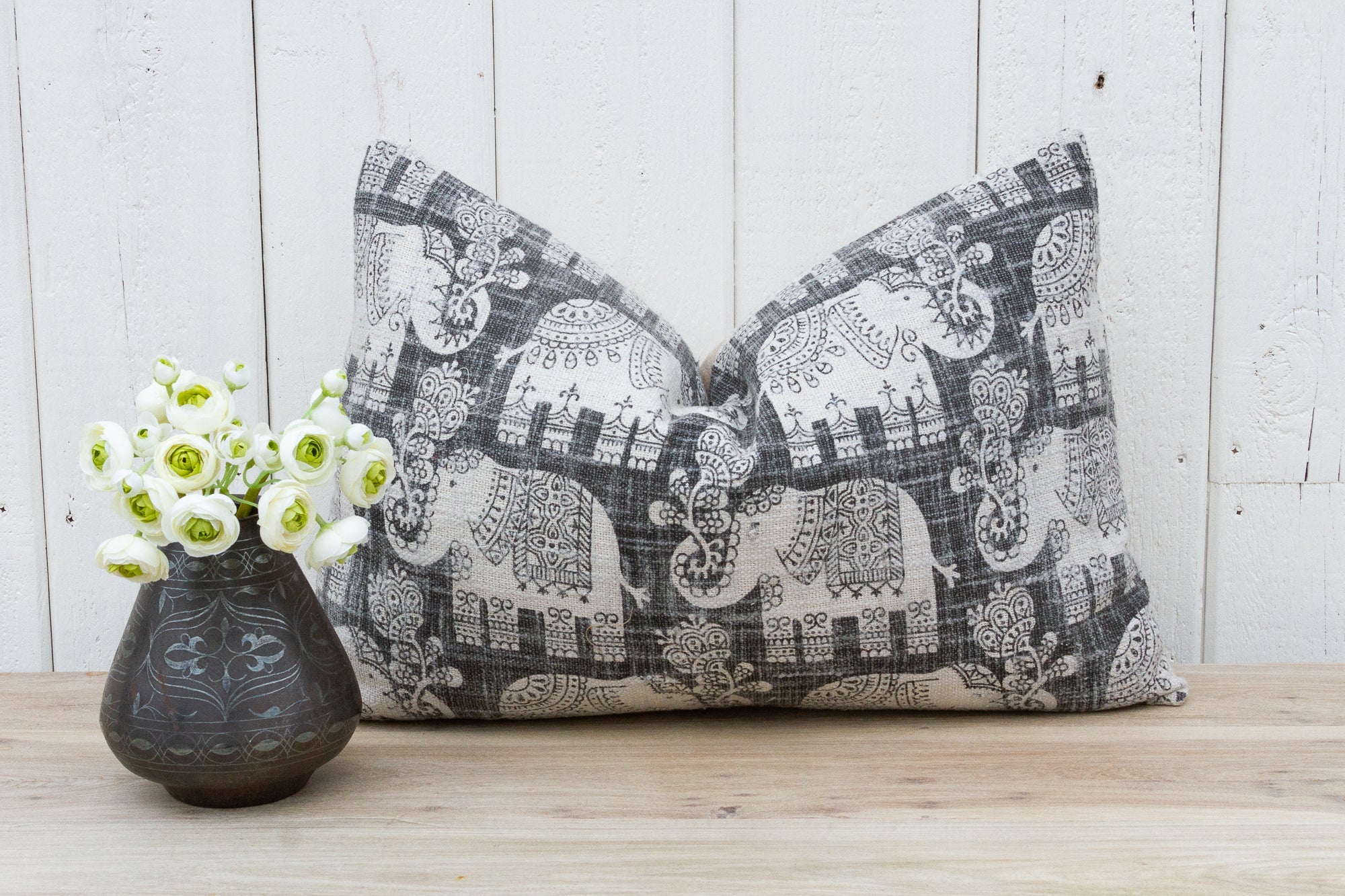 Gajraj Indian Dhurrie Block Print Pillow Cover - Atlas & Kiln