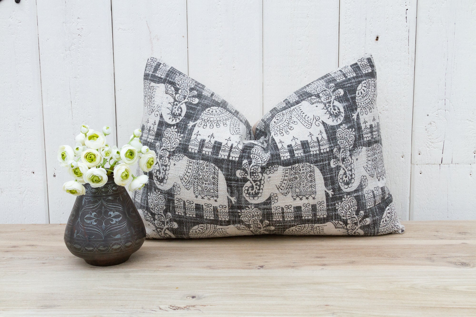 Gajraj Indian Dhurrie Block Print Pillow Cover - Atlas & Kiln