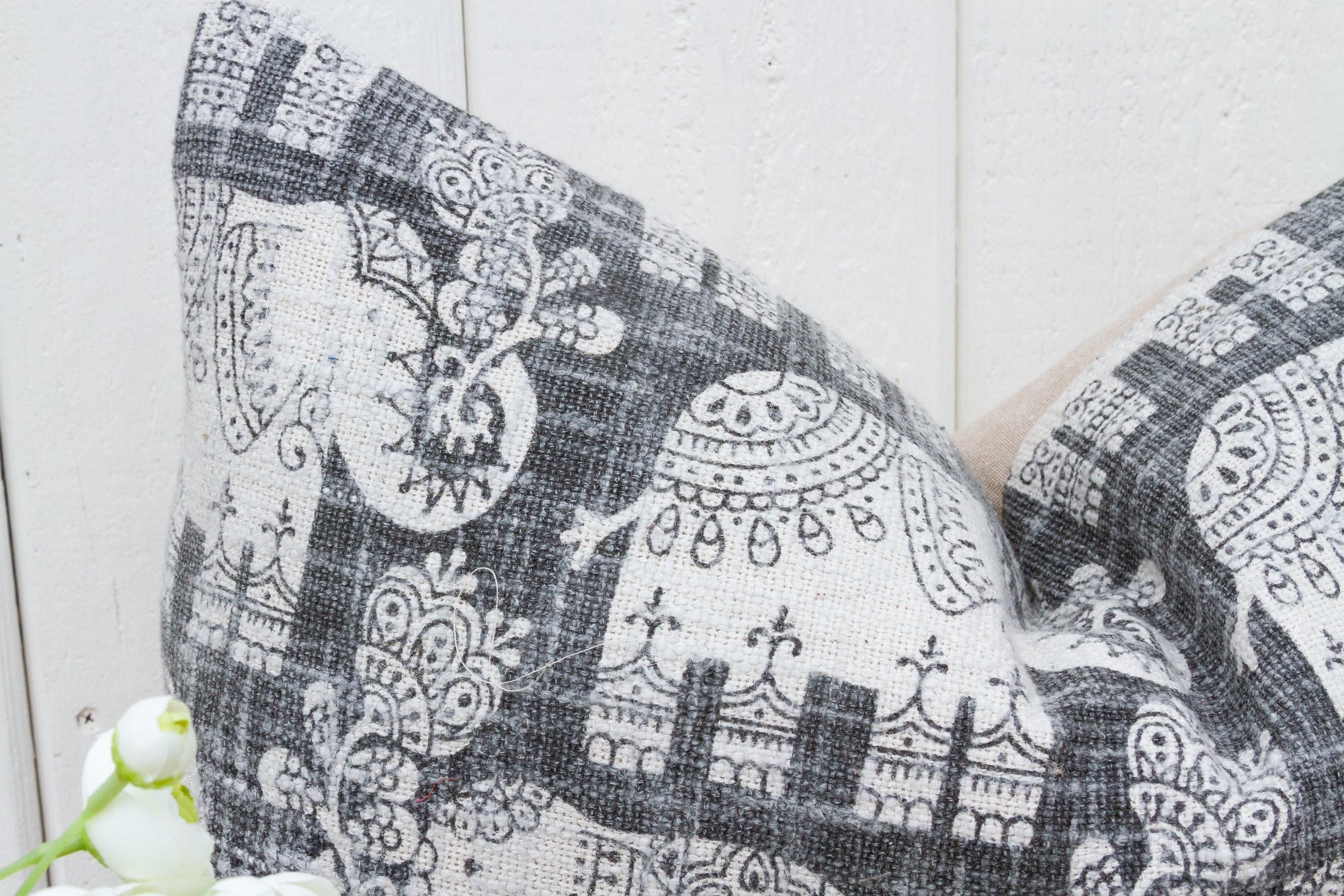 Gajraj Indian Dhurrie Block Print Pillow Cover - Atlas & Kiln
