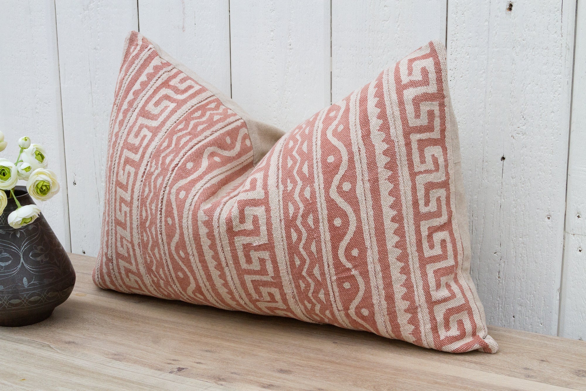 Wiskria Indian Dhurrie Block Print Pillow Cover - Atlas & Kiln