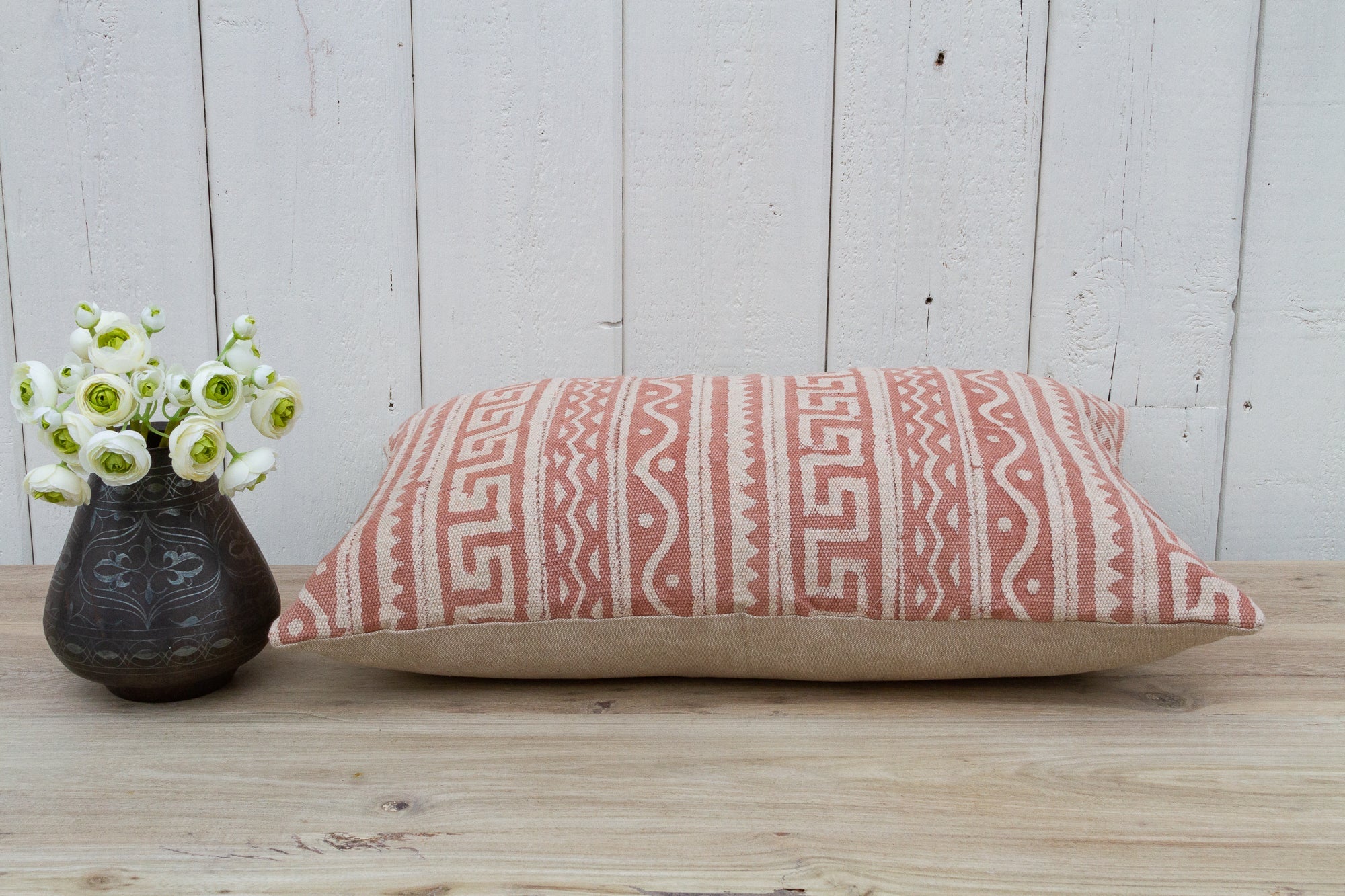 Wiskria Indian Dhurrie Block Print Pillow Cover - Atlas & Kiln