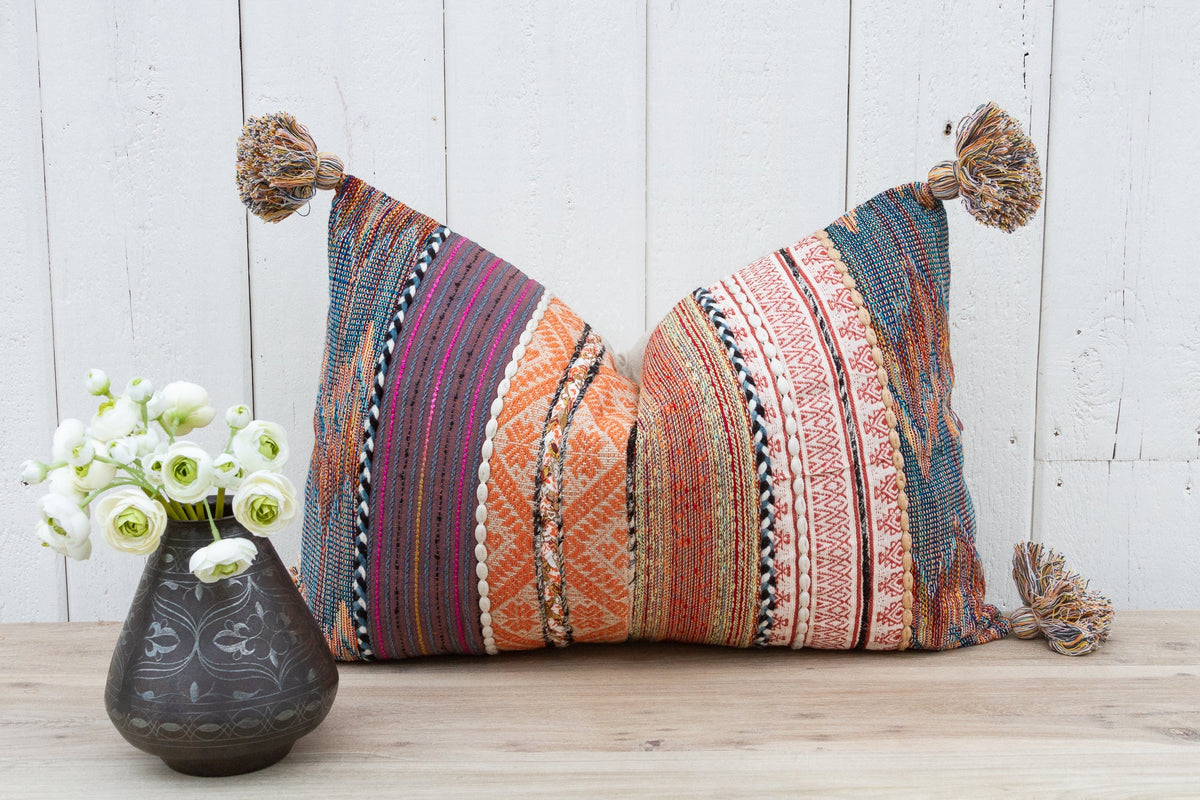 Purple Margarita Nomadic Moroccan Lumbar Pillow Cover