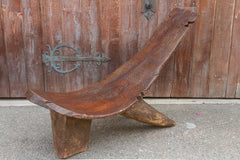 Rare Massive 19th Century Carved Lobi Chair