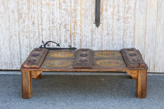 Exceptional Antique Indian Temple Door Coffee Table