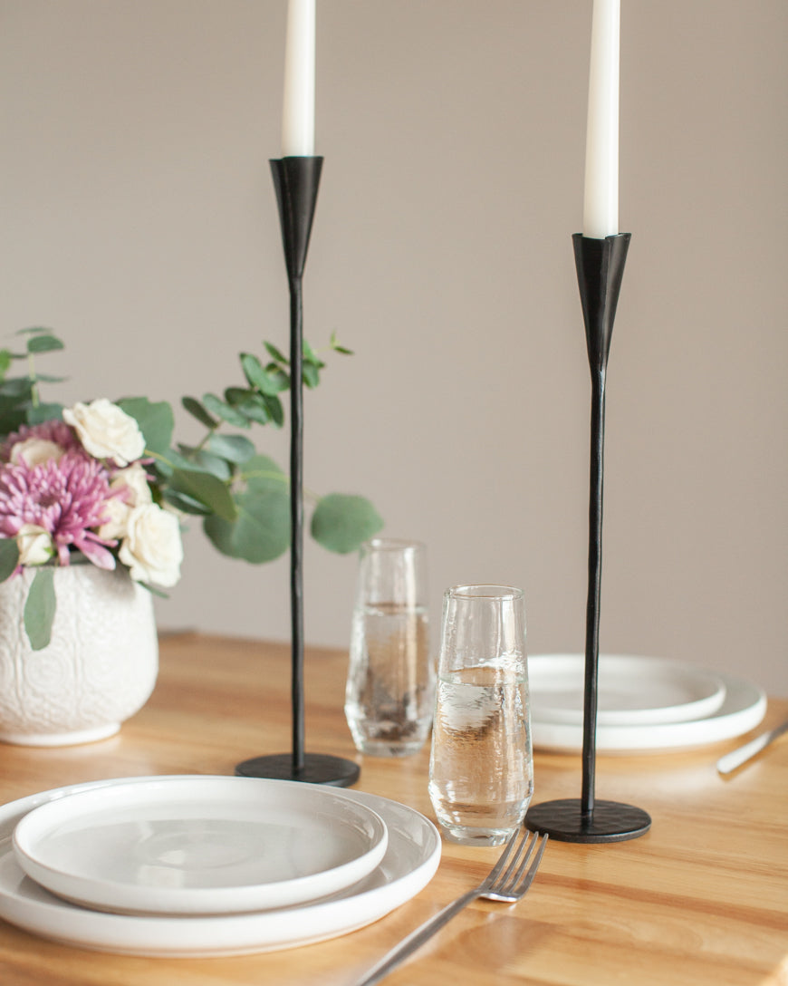 Phoenix Graduated Iron Candle Stands – Set of 2 - Atlas & Kiln