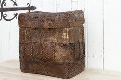 Rare Antique Hide Trunk From Bhutan