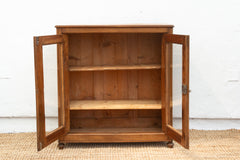 Antique French Walnut Louis Philippe Vitrine Cabinet - Atlas & Kiln