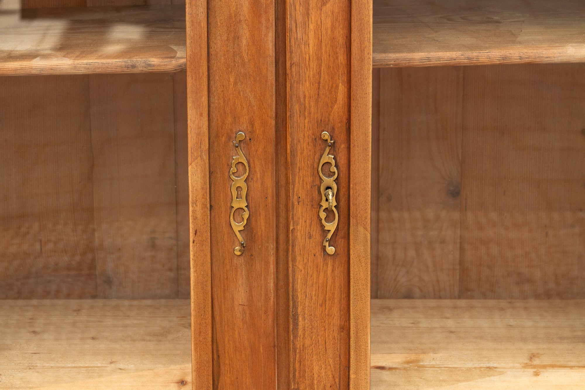 Antique French Walnut Louis Philippe Vitrine Cabinet - Atlas & Kiln