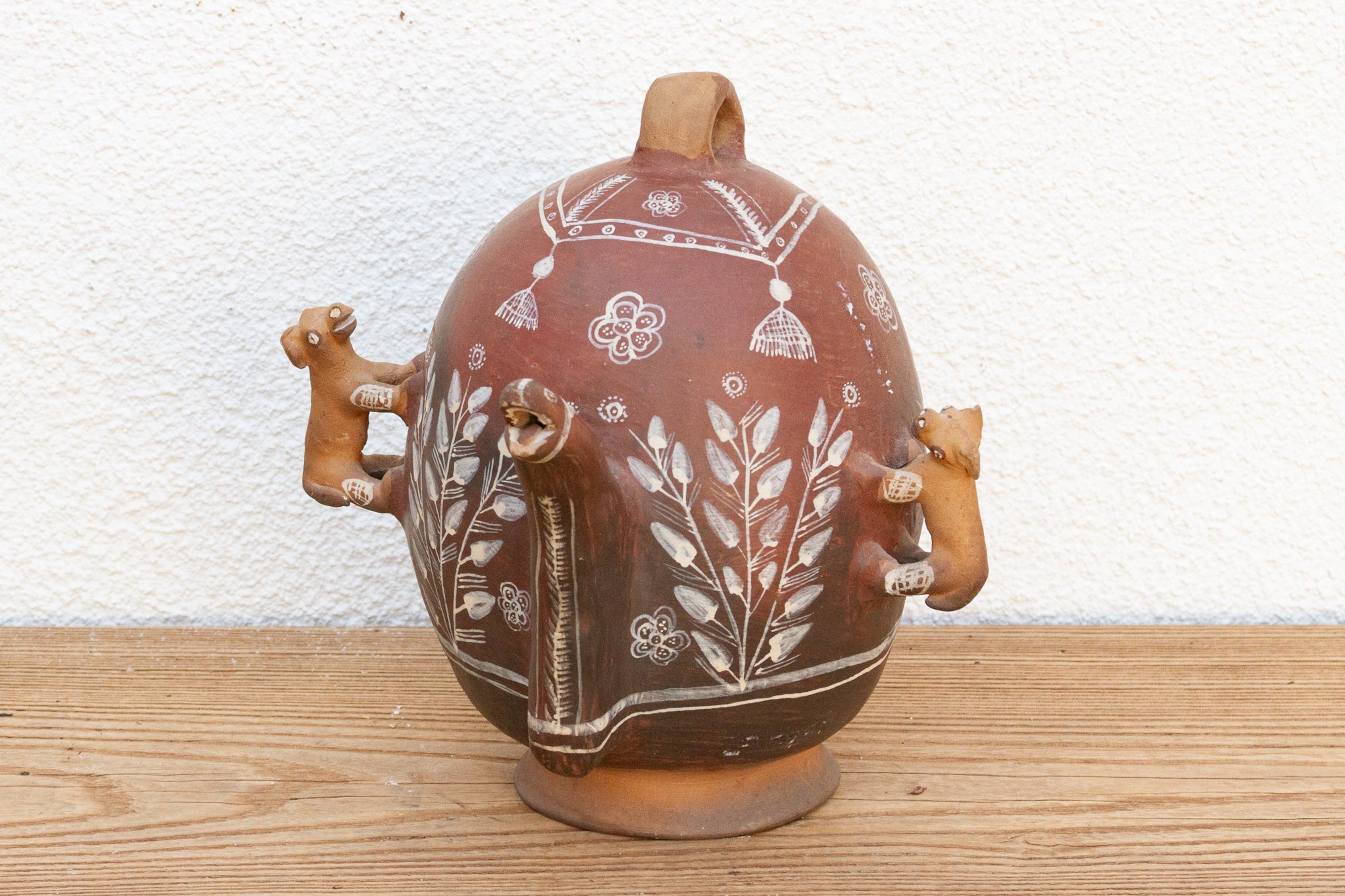 Vintage Terracotta Peruvian Clay Pitcher - Atlas & Kiln