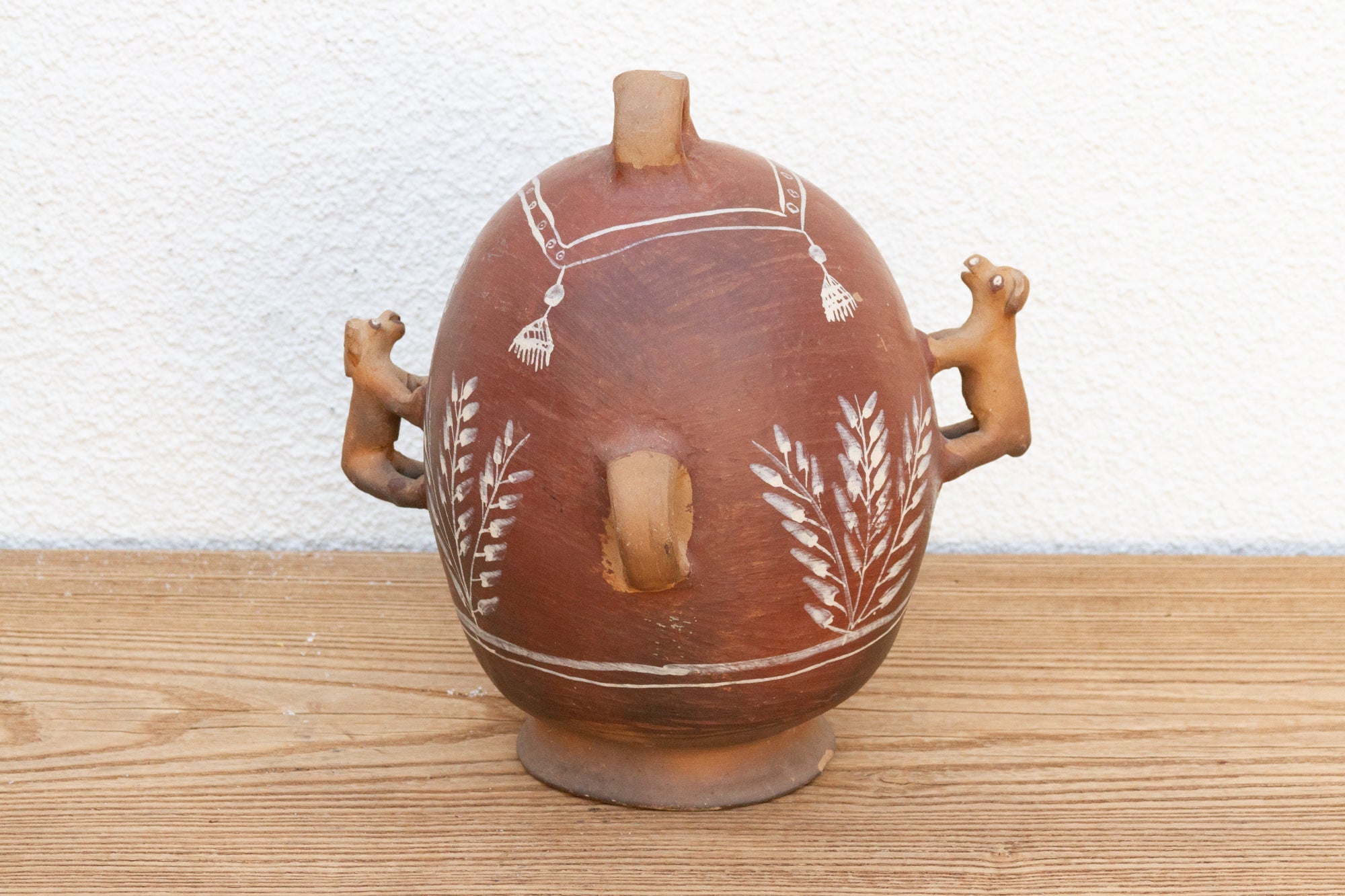 Vintage Terracotta Peruvian Clay Pitcher - Atlas & Kiln