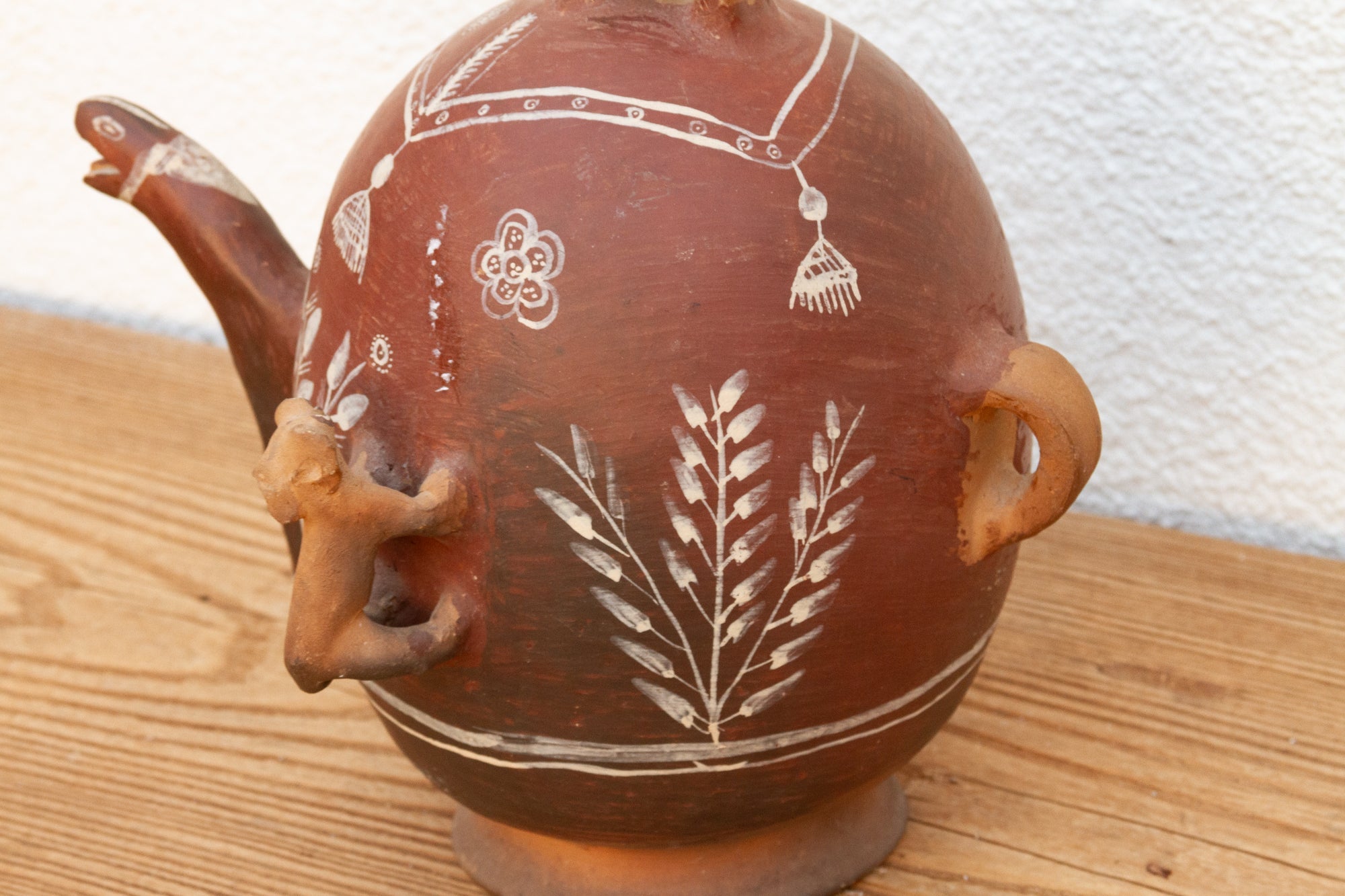 Vintage Terracotta Peruvian Clay Pitcher - Atlas & Kiln