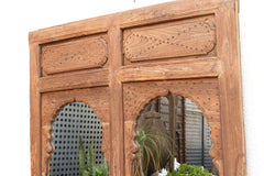 Early 1800's Double Arch Tall Haveli Mirror