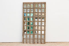 Tall Indian Colonial Door Mirror Panel
