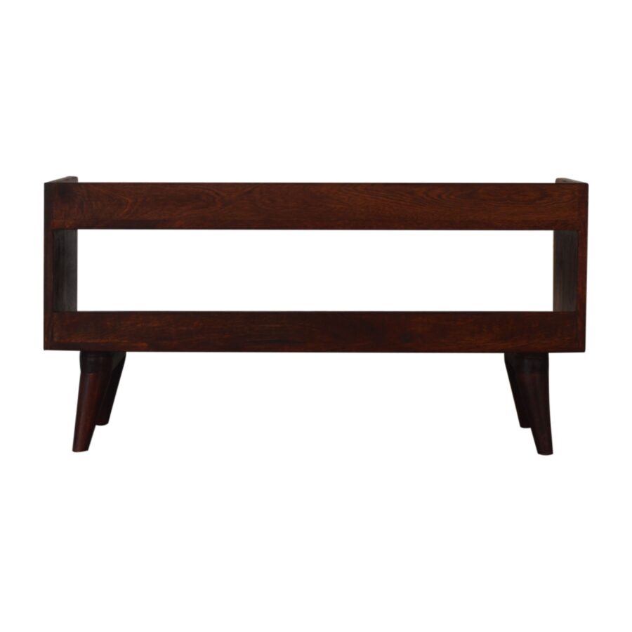 Wooden headboard on a white background