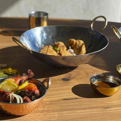 Dal Serving Bowl - Hammered Stainless Steel - Set of 4