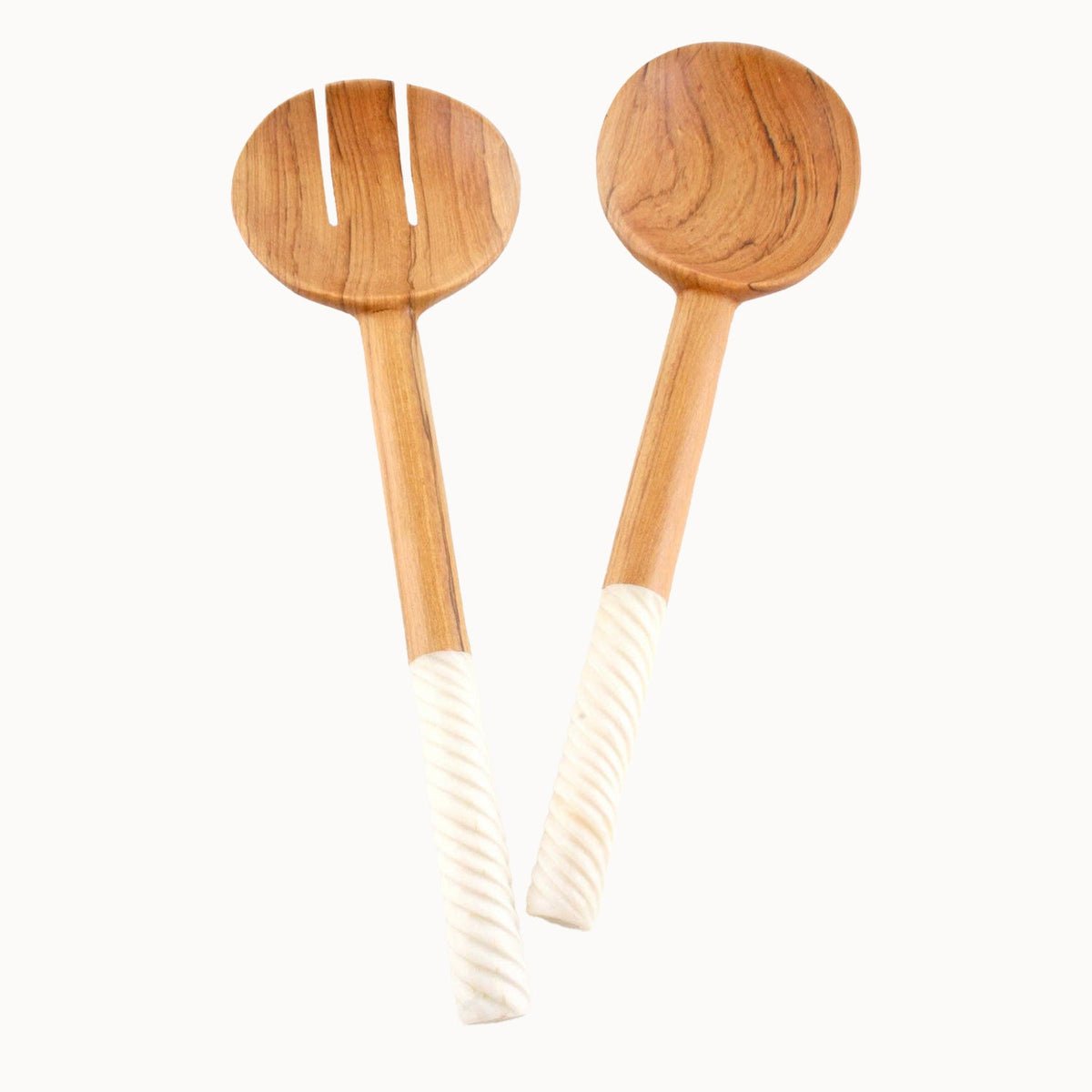 Kenyan Antelope Antler Salad Servers