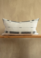 Fulcrum Onyx Oversized Cotton Lumbar Pillow - Atlas & Kiln