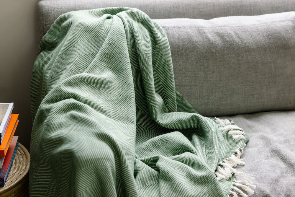 Mechot Handwoven Ethiopian Cotton Throw Blanket - Atlas & Kiln