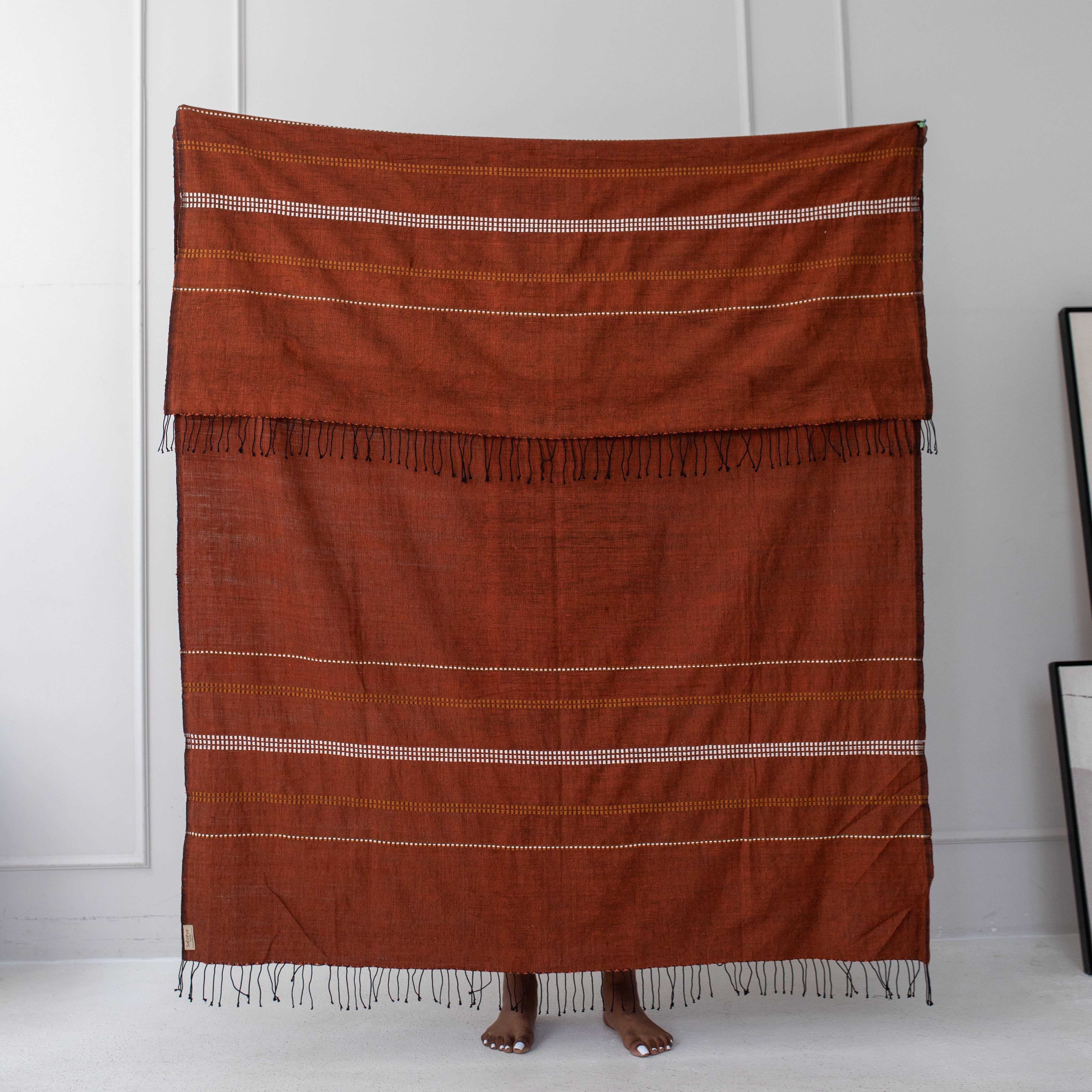 Zenach Handwoven Ethiopian Cotton Throw Blanket - Atlas & Kiln