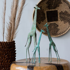 Tuareg Brass Giraffes Figurines - Atlas & Kiln