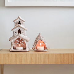 Handcrafted Terracotta Tree Tea Light Holder