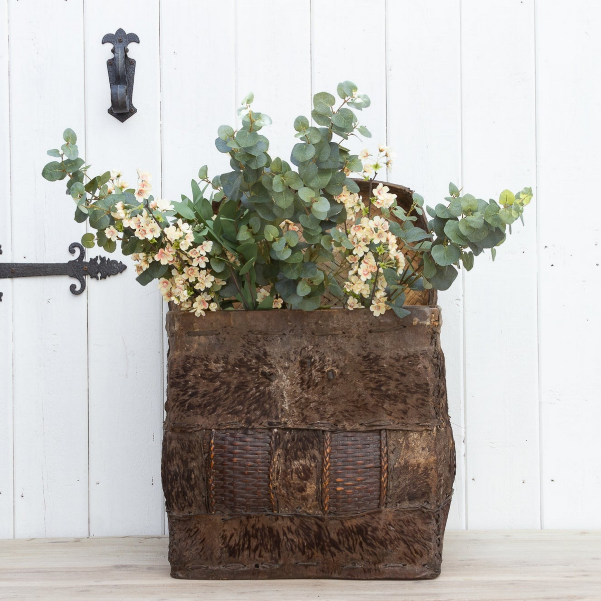 Rare Antique Hide Trunk From Bhutan