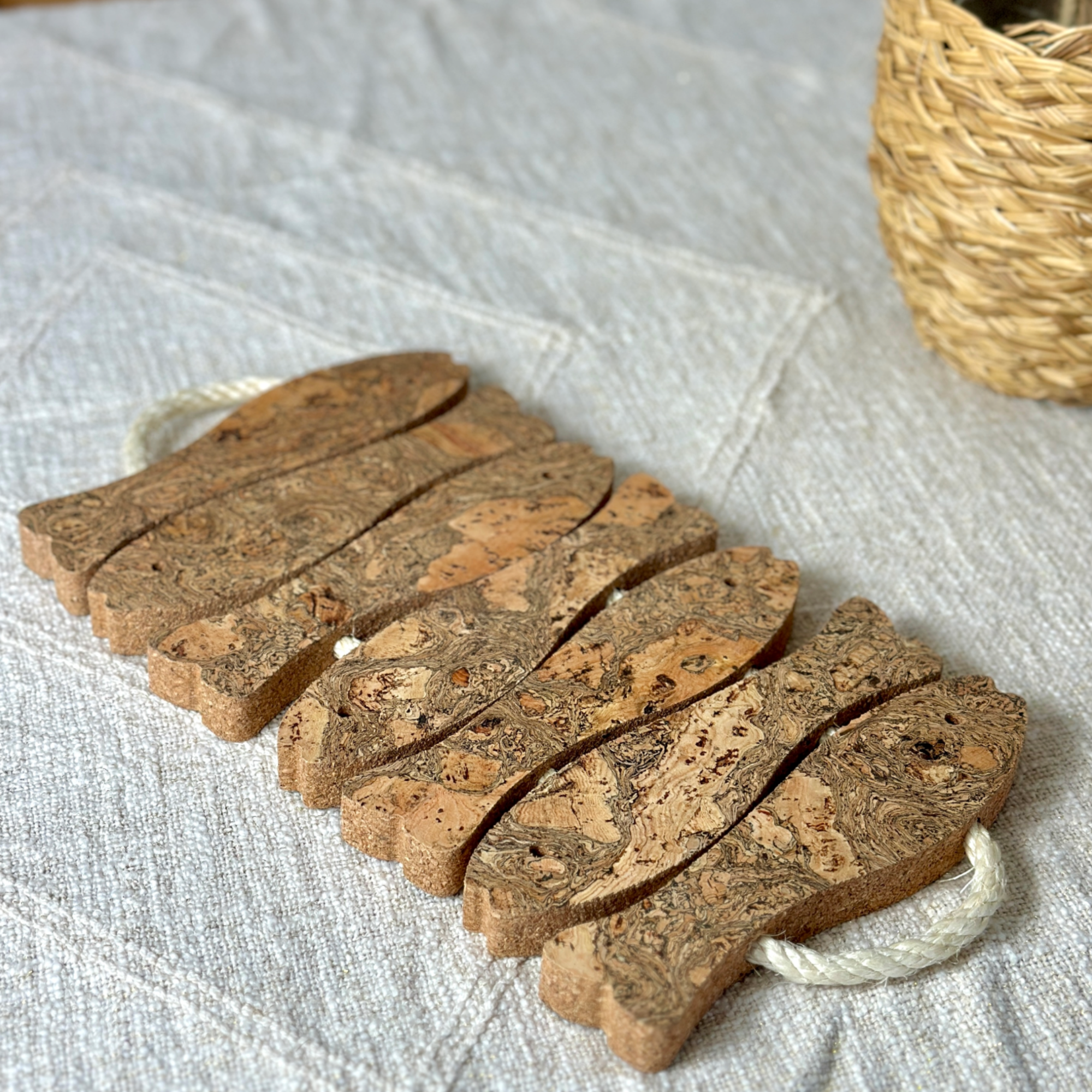 Portuguese Seven Fish Cork Hot Pad Trivet - Atlas & Kiln