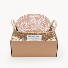 Bird & Leaf Terracotta Bread Warmer Basket - Atlas & Kiln