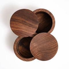 Kambur Handcrafted Walnut Spice Jar - Atlas & Kiln