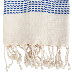 Mare Blue Handwoven Turkish Peşkir Towel - Atlas & Kiln