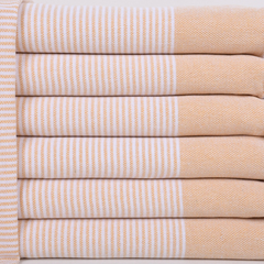 Papatya Apricot Turkish Peşkir Towel - Atlas & Kiln