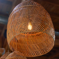 Tulum Handwoven Rattan Pendant Light - Atlas & Kiln