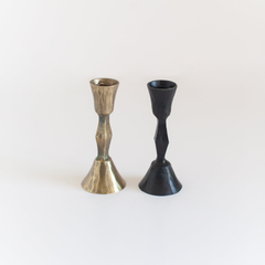 Low Diamond Hand-Forged Iron Candle Stand