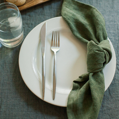 Kerala Stone Washed Linen Dinner Napkins