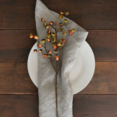 Kerala Stone Washed Linen Dinner Napkins