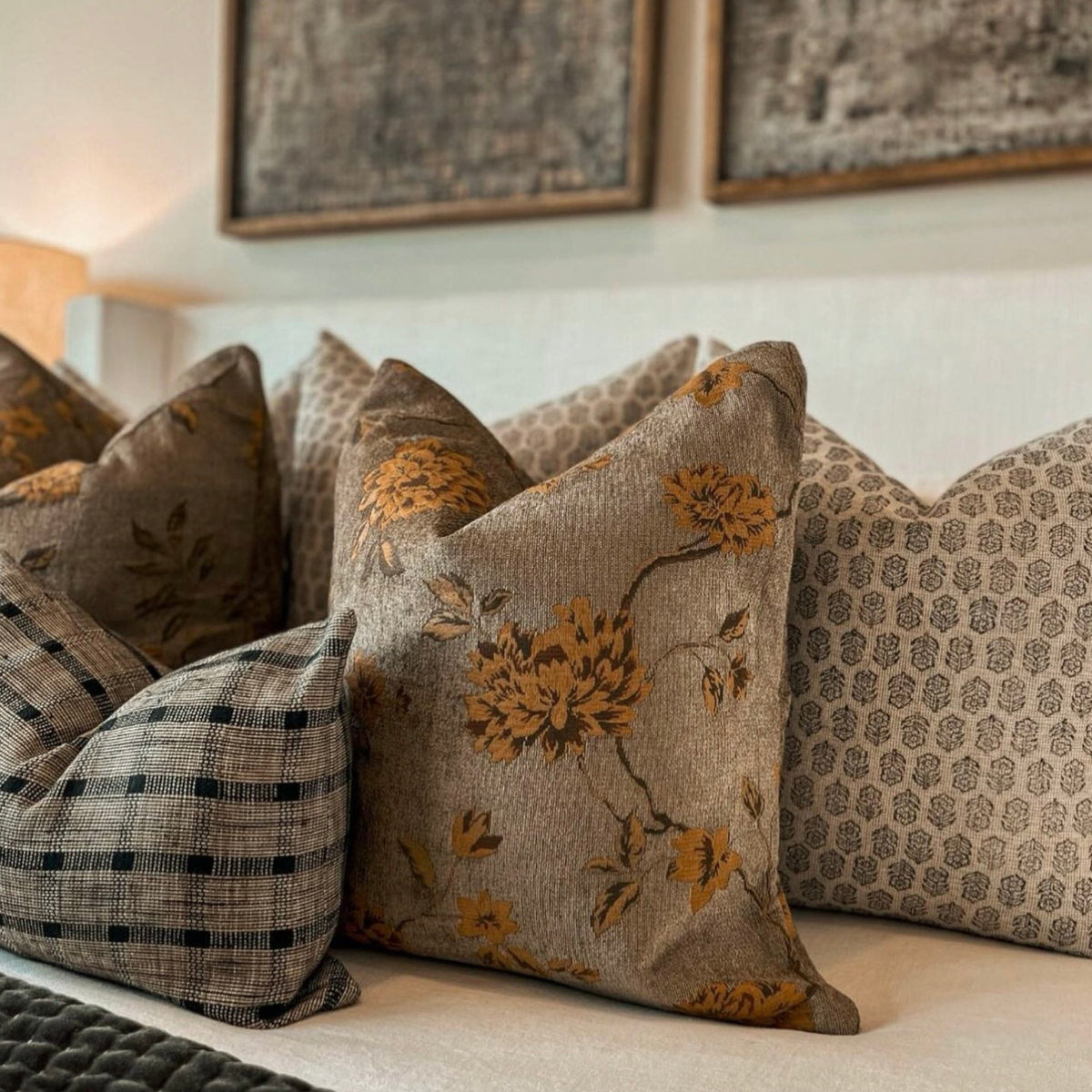 Charlotte Reversible Floral Tapestry Pillow