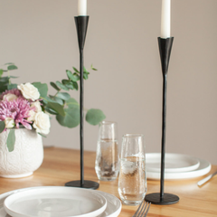 Phoenix Graduated Iron Candle Stands – Set of 2