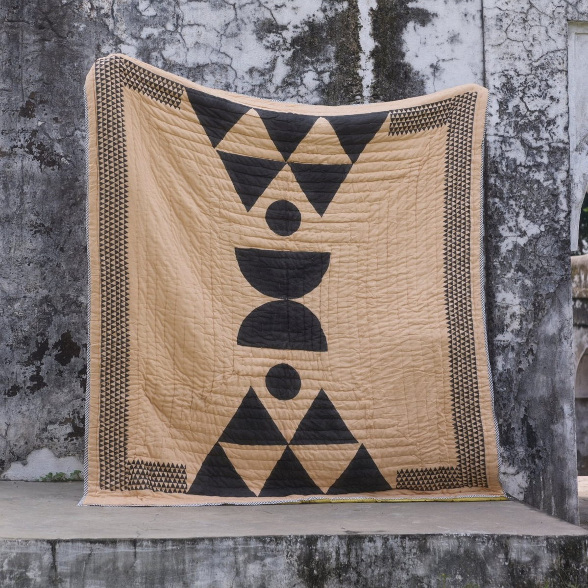 Sedona Hand Block-Printed Cotton Quilt