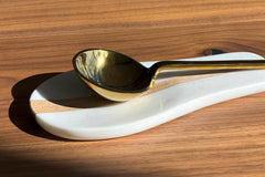 Marble and Wood Spoon Rest